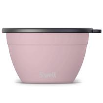 Kit de saladeira S'well em aço inoxidável de 1,9 L com vasilha rosa Kit de saladeira S'well em aço inoxidável de 1,9 L com vasilha rosa