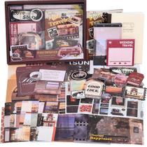 Kit de scrapbooking, caderno emoolife A6, 24 peças vintage Kit de scrapbooking, caderno emoolife A6, 24 peças vintage