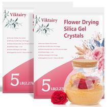 Kit de Secagem de Flores Viktairy - 10kg de Silica Gel (2 x 5kg) com Pincel