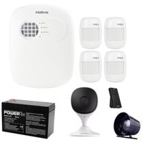 Kit De Segurança Alarme E Câmera Wifi 4 Sensores De Presença