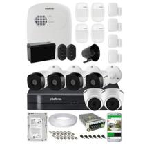 Kit de Segurança Intelbras CFTV com 6 Câmeras e Alarme ANM 24 NET