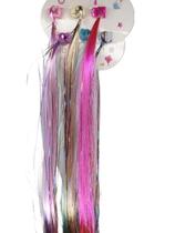 Kit De Seis Mechas Lisas Presilhas de Fixar Nos Cabelos Metalizadas Piranha Apliques Infantil Coloridas Brilho Sintética Kit De Seis Mechas Lisas Presilhas de Fixar Nos Cabelos Metalizadas Piranha Apliques Infantil Coloridas Brilho Sintética