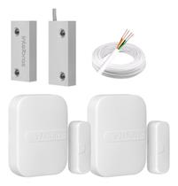 Kit de Sensores de Abertura Inteligentes com 2 Sensores Wireless e 1 Sensor para Portão de Aço