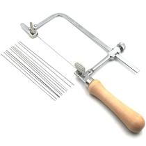 Kit De Serra De Joalheiro Ajustável Com 12 Lâminas Para Corte De Precisão Em Metal E Cera