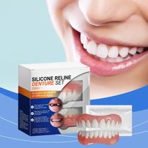 Kit De Silicone Macio Para Dentadura, Conjunto Superior E Inferior, Fácil Uso, Forros Para - others