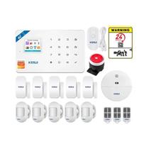 Kit De Sistema De Alarme 4G WIFI GSM Sem Fio Para Casa Controle Pelo APP Tuya Sensor De Movimento