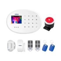 Kit De Sistema De Alarme Inteligente WIFI GSM Com Sensor De Porta E Detector De Movimento, Suporte