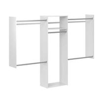 Kit de sistema de armazenamento montado Easy Track Easy Track Closet 15PC branco Kit de sistema de armazenamento montado Easy Track Easy Track Closet 15PC branco