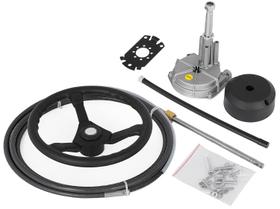 Kit de sistema de direção de barco VEVOR, cabo de 13 pés, roda de 13,5 polegadas