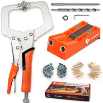 Kit de sistema de gabarito de orifício de bolso TBVHOMM com braçadeira e brocas de 28 cm
