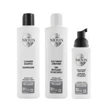 Kit de sistema Nioxin 2 para cabelos naturais com queda leve de 3 meses
