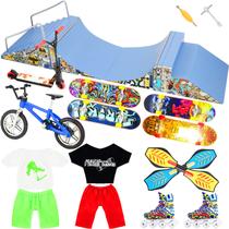 Kit de skate park Aestheticism Half-Pipe Ramp com brinquedos para dedos