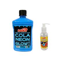Kit de Slime com Ativador e Cola Glow Azul Neon Kit de Slime com Ativador e Cola Glow Azul Neon
