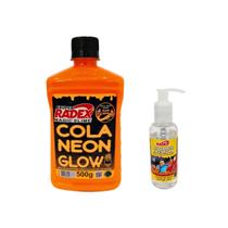 Kit de Slime com Ativador e Cola Glow Laranja Neon Kit de Slime com Ativador e Cola Glow Laranja Neon