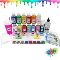 Kit De Slime Completo Com Colas Coloridas Neve Copo - Ine Slime