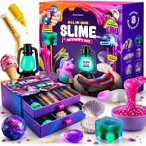 Kit de Slime Dan&Darci Tudo em Um Glow Galaxy