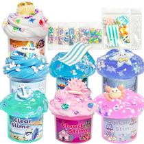Kit de Slime OPLDYRK 7 Peças Butter Cloud Crunchy Kit de Slime OPLDYRK 7 Peças Butter Cloud Crunchy