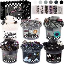 Kit de Slime Rowecvce 6 Unidades Preto Punk Butter Cloud Transparente Kit de Slime Rowecvce 6 Unidades Preto Punk Butter Cloud Transparente