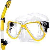Kit de Snorkel Greatever con Máscara de Buceo Panorámica Antivaho