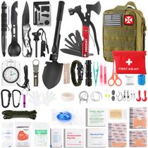 Kit de sobrevivência Angieast 256 em 1 com equipamento de primeiros socorros e bolsa Molle