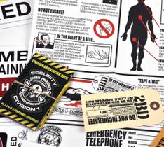 Kit de sobrevivência de zumbis Spherewerx com fita de barreira e cartas colecionáveis