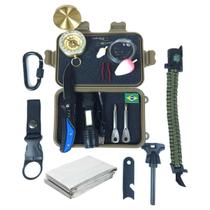 Kit De Sobrevivência Emergência Trilha Pesca Camping Bússola Kit De Sobrevivência Emergência Trilha Pesca Camping Bússola