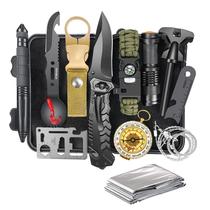 Kit de sobrevivência Titorld 14 em 1 com cobertor de emergência e acionador de incêndio Kit de sobrevivência Titorld 14 em 1 com cobertor de emergência e acionador de incêndio