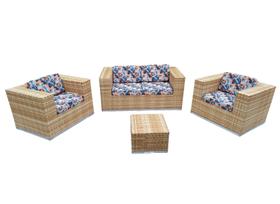 Kit de Sofá Com Poltronas de Fibra Sintética Em Alumínio Área Externa Interna Varanda Fibras Kit de Sofá Com Poltronas de Fibra Sintética Em Alumínio Área Externa Interna Varanda Fibras