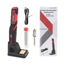 Kit de solda eletrônica profissional Ferramenta de solda portátil Ferro de solda sem fio, 1800mAh