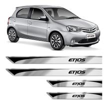 KIt de Soleira Resinada Toyota Etios 2013 A 2018 Escovado