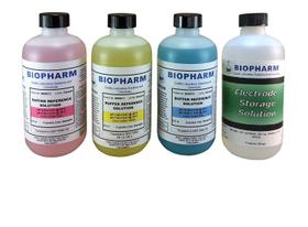 Kit de solução de calibração de tampão de pH, pacote com 4 unidades, 250 ml, Biopharm