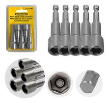 Kit de Soquetes Canhão 3/8 Polegadas 65mm para Furadeira