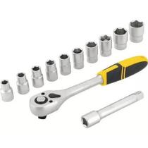 Kit de soquetes com encaixe de 1/2 polegada 12 pçs - bom-3210 Kit de soquetes com encaixe de 1/2 polegada 12 pçs - bom-3210