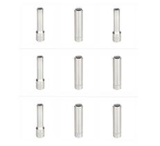 Kit de Soquetes Estriados Longos Polegada Tramontina 9pç do 3/16 ao 1/2" - Encaixe 1/4 Cromo Vanádio Tramontina