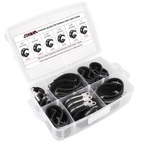 Kit de sortimento de braçadeiras de cabo LOKMAN 46 peças de aço inoxidável 304 Kit de sortimento de braçadeiras de cabo LOKMAN 46 peças de aço inoxidável 304