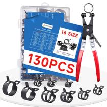 Kit de sortimento de braçadeiras de mangueira de mola SEKSUALA 130 unidades com alicate