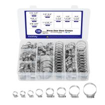 Kit de sortimento de braçadeiras de mangueira FARRAY 150 unidades de aço inoxidável 304