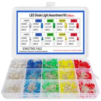 Kit de sortimento de diodo LED EMGTMS Y&Z 3 mm e 5 mm 600 unidades Kit de sortimento de diodo LED EMGTMS Y&Z 3 mm e 5 mm 600 unidades