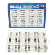 Kit de sortimento de fusíveis BOJACK 60 unidades 6x30mm 250V T 0.5A-20A Kit de sortimento de fusíveis BOJACK 60 unidades 6x30mm 250V T 0.5A-20A