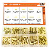 Kit de sortimento de latão Standoffs HELIFOUNER M2 322 peças Kit de sortimento de latão Standoffs HELIFOUNER M2 322 peças