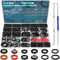 Kit de sortimento de lavadoras de borracha Keze 780 unidades para reparo de encanamento