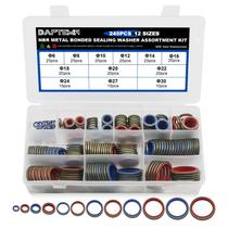 Kit de sortimento de lavadoras de vedação Daptemn 245 unidades NBR Metal