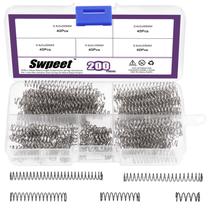 Kit de sortimento de molas de compressão Sweet 200 unidades, 5 tamanhos