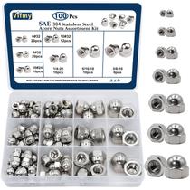 Kit de sortimento de nozes de bolota Vifmy 304 em aço inoxidável (100 unidades) Kit de sortimento de nozes de bolota Vifmy 304 em aço inoxidável (100 unidades)