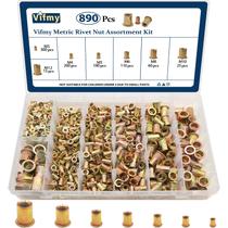 Kit de sortimento de nozes Rivet Vifmy Metric 890 unidades de zinco M3-M12