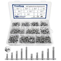Kit de sortimento de parafusos autorroscantes 450 unidades de aço inoxidável 410 Kit de sortimento de parafusos autorroscantes 450 unidades de aço inoxidável 410
