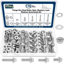 Kit de sortimento de parafusos de cabeça de flange em aço inoxidável Vifmy 304