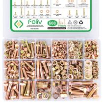 Kit de sortimento de parafusos e porcas FOLIV 608 unidades de grau 8 Kit de sortimento de parafusos e porcas FOLIV 608 unidades de grau 8