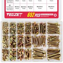 Kit de sortimento de parafusos e porcas YEEZET 652PCS Grau 8.8 M4-M6 Kit de sortimento de parafusos e porcas YEEZET 652PCS Grau 8.8 M4-M6