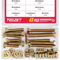 Kit de sortimento de parafusos e porcas YEEZET M10 Hex Head 48 unidades Kit de sortimento de parafusos e porcas YEEZET M10 Hex Head 48 unidades